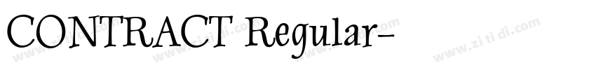 CONTRACT Regular字体转换